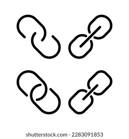 Link icon vector illustration. Hyperlink chain sign and symbol