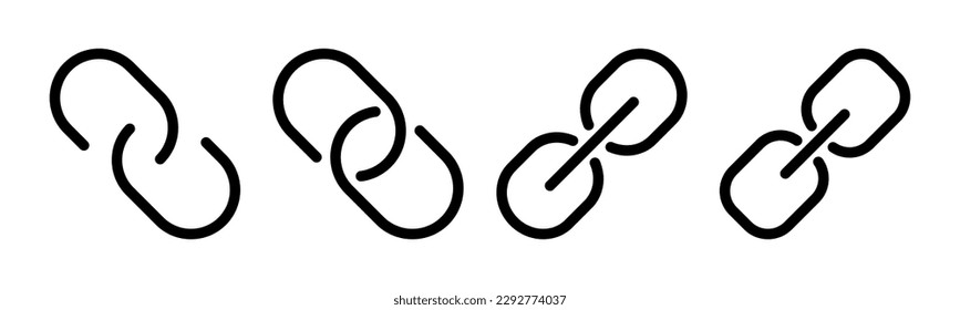 Link icon vector illustration. Hyperlink chain sign and symbol