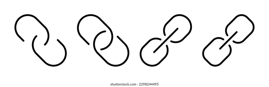 Link icon vector illustration. Hyperlink chain sign and symbol