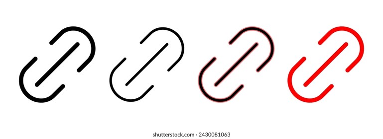 Link-Symbol Vektor-Illustration. Hyperlinkkettenzeichen und -symbol
