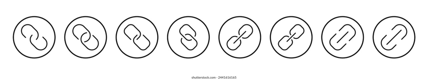 Link icon vector illustration. Hyperlink chain sign and symbol