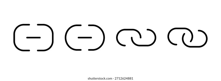 Ilustración vectorial de ícono de Enlace. Signo y símbolo de cadena de hipervínculo