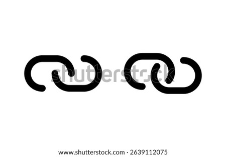 Link icon vector illustration. Hyperlink chain sign and symbol