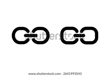 Link icon vector illustration. Hyperlink chain sign and symbol