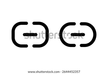 Link icon vector illustration. Hyperlink chain sign and symbol