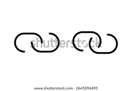 Link icon vector illustration. Hyperlink chain sign and symbol