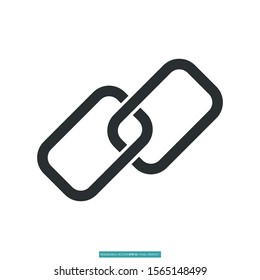 Link icon vector illustration logo template for many purpose. Isolated on white background.