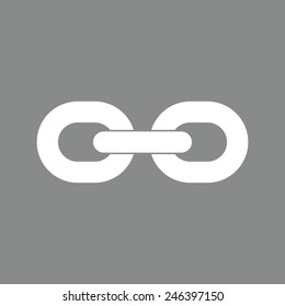 Link icon. Vector. The illustration on gray background