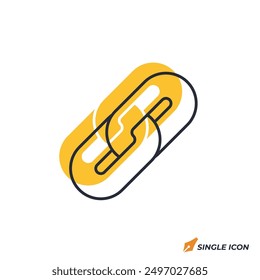 Link icon vector illustration. Link symbol isolated on white background