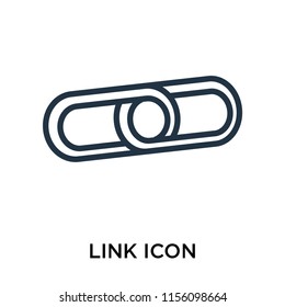 Link icon vector isolated on white background, Link transparent sign , thin symbol or stroke element design in outline style