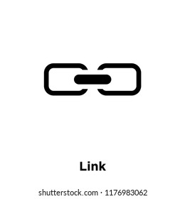 Link icon vector isolated on white background, logo concept of Link sign on transparent background, filled black symbol