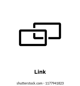 Link icon vector isolated on white background, logo concept of Link sign on transparent background, filled black symbol