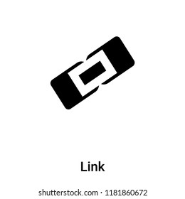 Link icon vector isolated on white background, logo concept of Link sign on transparent background, filled black symbol