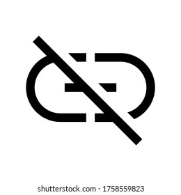 Link icon vector isolated on white background.