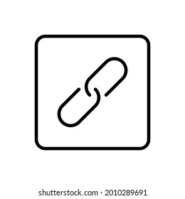 Link icon vector line square style