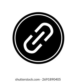 Vector de icono de Enlace sobre fondo blanco. icono de cadena