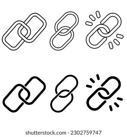 Link icon vector set. web address illustration sign collection. website symbol or logo.