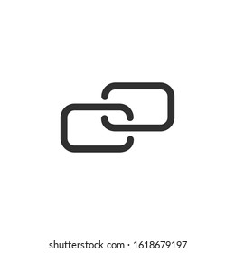 Link Icon vector sign isolated for graphic and web design. Hyperlink chain symbol template color editable on white background