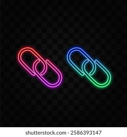 link Icon vector sign isolated for graphic and web design. neon style. link symbol template color editable on white background..