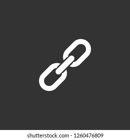 link icon vector. link sign on black background. link icon for web and app
