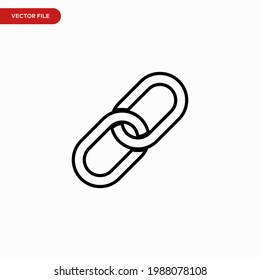 Link icon vector. Simple hyperlink sign