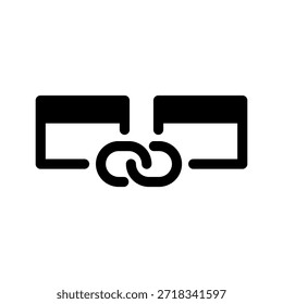 Ilustración de diseño de símbolo de Vector de icono de Enlace