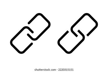 Link icon vector for web and mobile app. Hyperlink chain sign and symbol