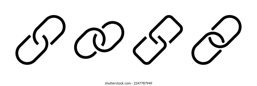 Link icon vector for web and mobile app. Hyperlink chain sign and symbol