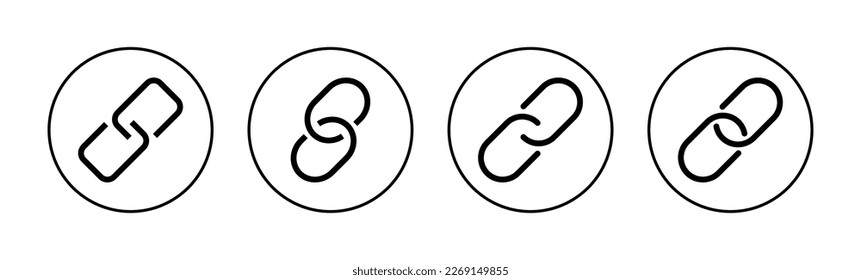 Link icon vector for web and mobile app. Hyperlink chain sign and symbol