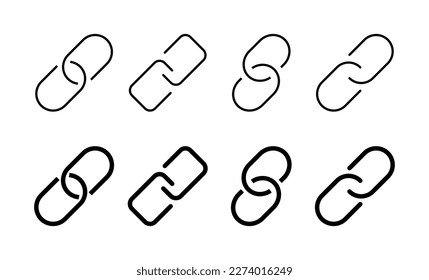 Link icon vector for web and mobile app. Hyperlink chain sign and symbol