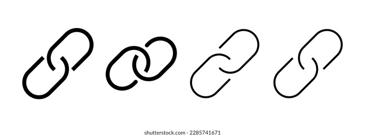 Link icon vector for web and mobile app. Hyperlink chain sign and symbol