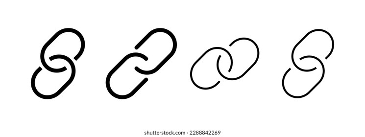 Link icon vector for web and mobile app. Hyperlink chain sign and symbol