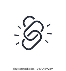 Link icon. vector.Editable stroke.linear style sign for use web design,logo.Symbol illustration.