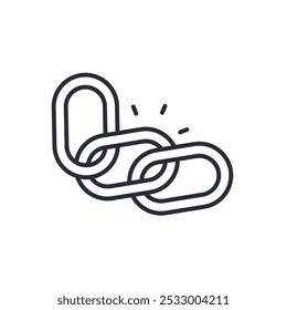 Link icon. vector.Editable stroke.linear style sign for use web design,logo.Symbol illustration.