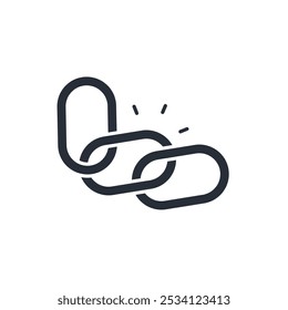 Link icon. vector.Editable stroke.linear style sign for use web design,logo.Symbol illustration.
