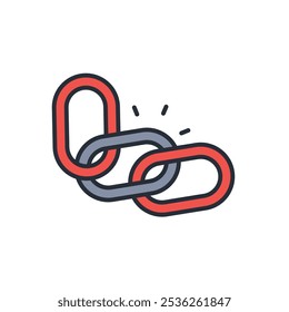 Link-Symbol. vector.Editable stroke.linear style Zeichen zur Verwendung Web-Design, logo.Symbol-Illustration.