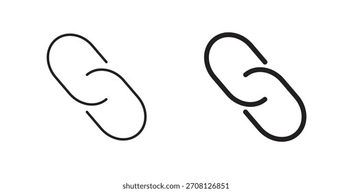 Icono de Enlace para Sitios web y diseño plano minimalista móvil.