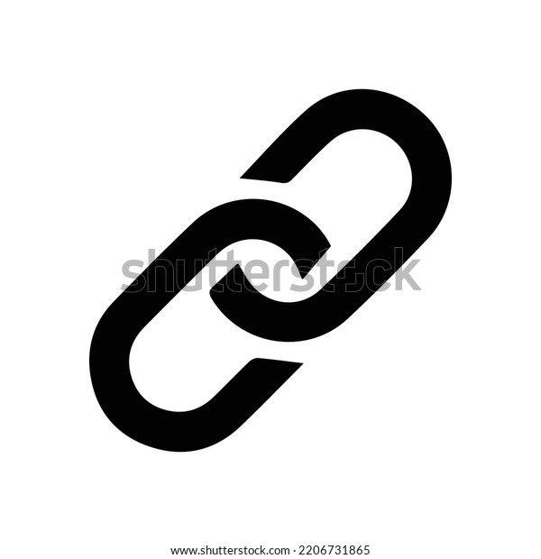 Link Icon White Background Stock Vector (Royalty Free) 2206731865 ...