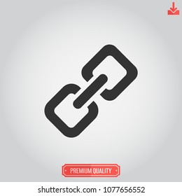 Link icon.Connection vector.Linked sign isolated on grey background.Simple security illustration for web and mobile platforms.