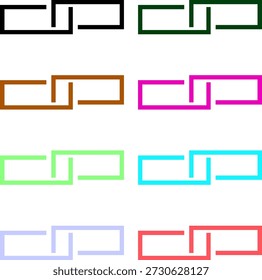 link icons in different colors vector illustration