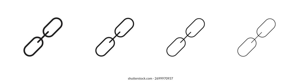 Link icons. editable stroke icon collection.