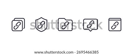 link icons, hyperlink, copy url, secure attachment line design