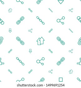 link icons pattern seamless white background. Included editable outline chain, arrow up, arrow down, share, network connection icons. link icons for web and mobile.