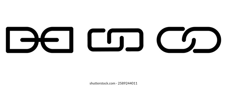 Link  icons set. Internet URL, web page hyperlink chain symbol in circle background. link icon with flat style eps 888.