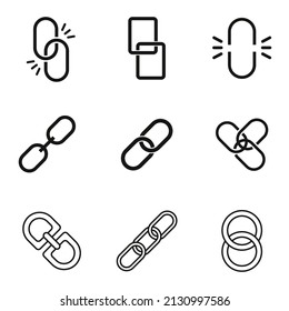 link icons set . link pack symbol vector elements for infographic web