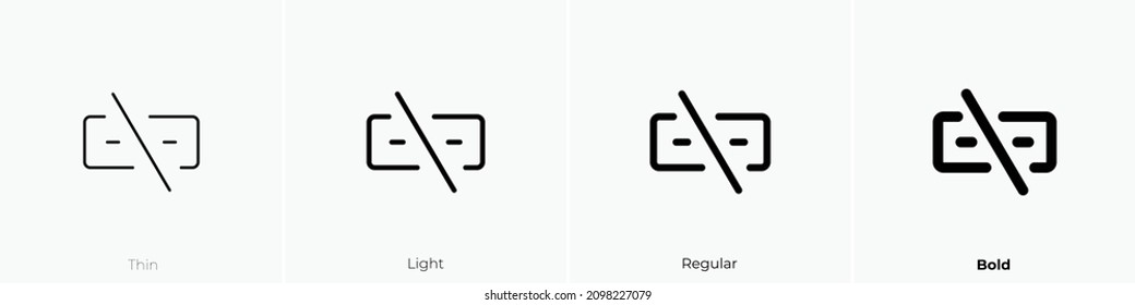 Link Interrupt Icon. Thin, Light Regular And Bold Style Design Isolated On White Background