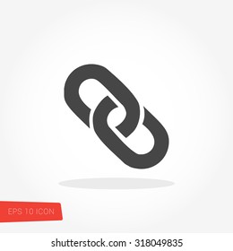 Link Isolated Flat Web Mobile Icon / Vector / Sign / Symbol / Button / Element / Silhouette