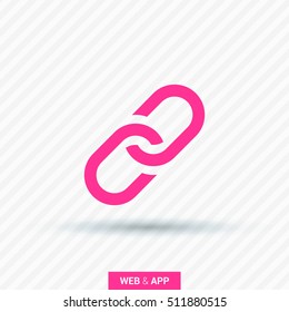 Link isolated single linear icon for websites and mobile minimalistic flat design.