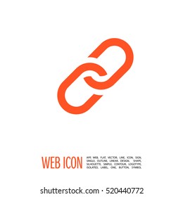 Link isolated single linear icon for websites and mobile minimalistic flat design.