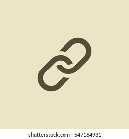 Link isolated single linear icon for websites and mobile minimalistic flat design.